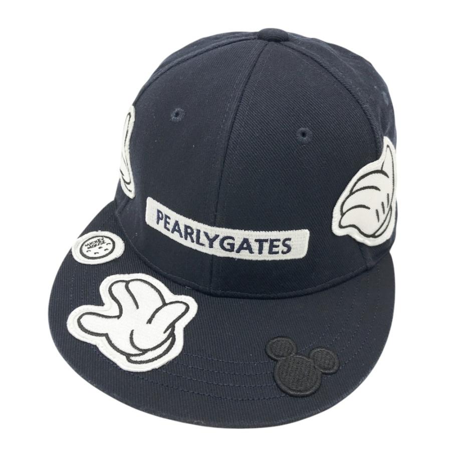 【新品】パーリーゲイツ ×Disney キャップ ミッキー PEARLY GATES パーリーゲイツ×ディズニー キャップ 白×黒