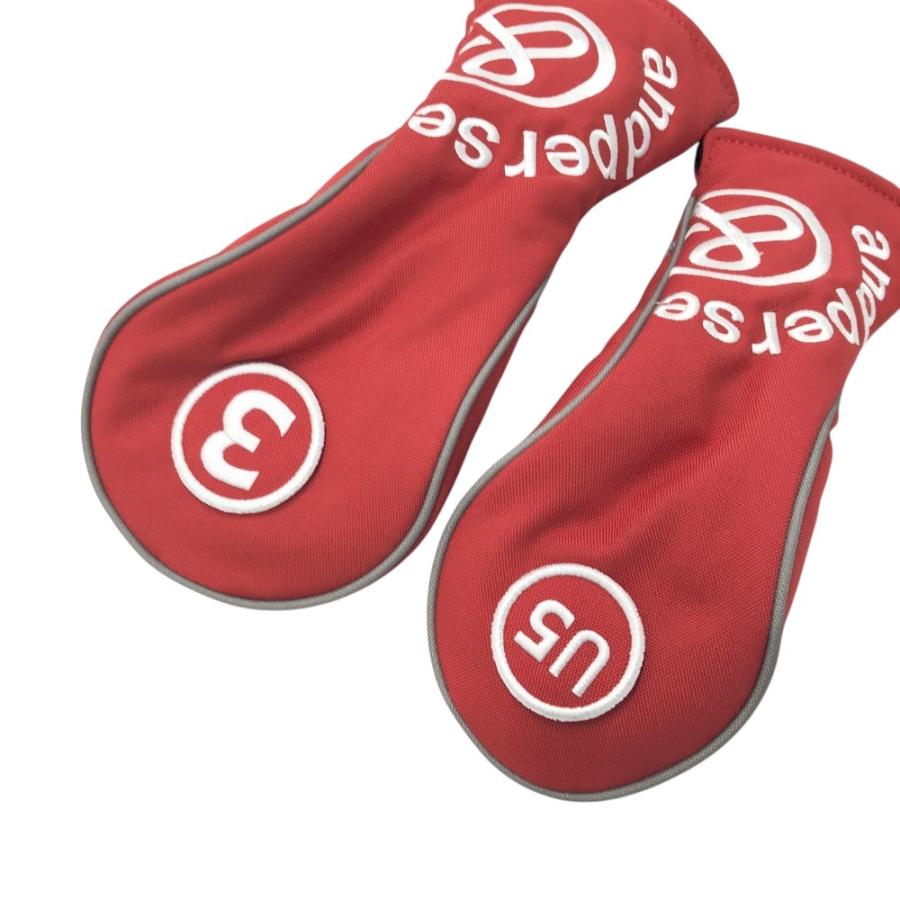 AND PER SE アンパスィ ヘッドカバー 3点セット レッド系 FW UT