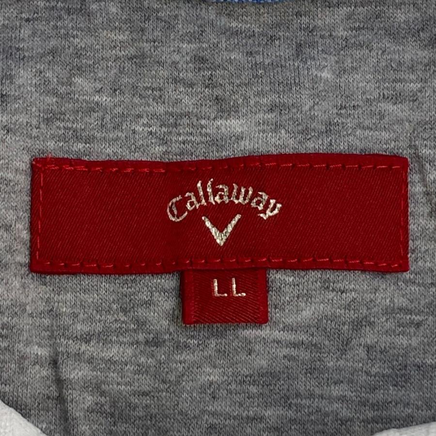 サイズ：LL CALLAWAY キャロウェイ レッドレーベル 半袖ポロシャツ ボタンダウン 総柄 ホワイト系 [240101434683] ゴルフウェア メンズ ストスト CALLAWAY キャロウェイ レッドレーベル 半袖ポロシャツ ボタン