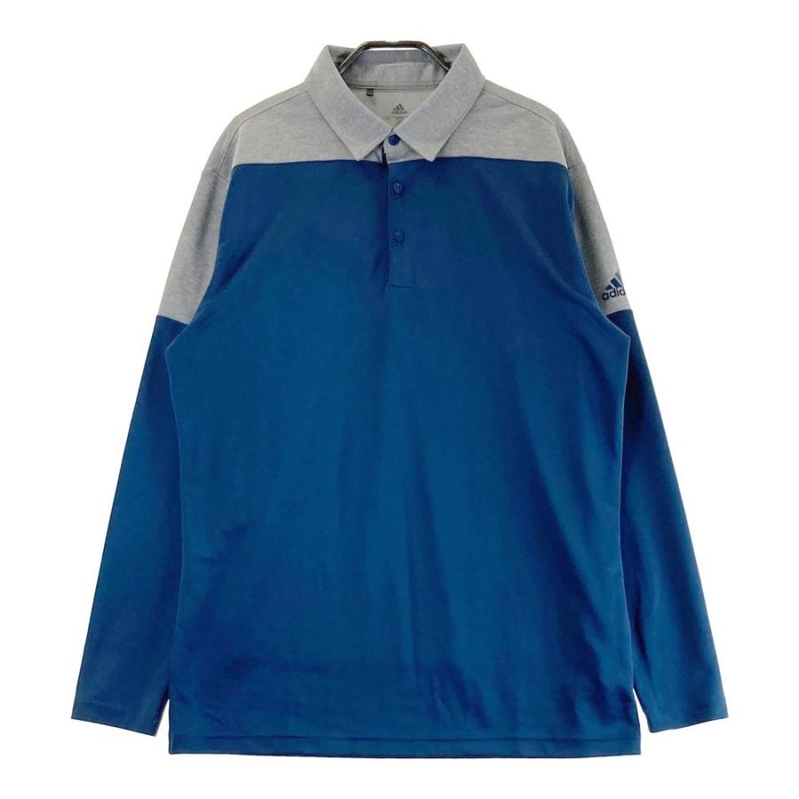 ADIDAS GOLF アディダスゴルフ H43770 長袖ポロシャツ ネイビー系 XO