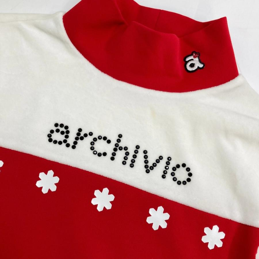 archivio（アルチビオ） ハイネック 長袖Tシャツ レッド系 36 ゴルフ