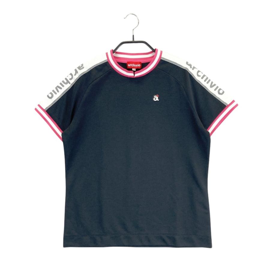 サイズ：38 ARCHIVIO アルチビオ  半袖ハイネックTシャツ  ブラック系 [240101429780] ゴルフウェア レディース ストスト ARCHIVIO アルチビオ 半袖Tシャツ ブラック系 38 ゴルフウェア