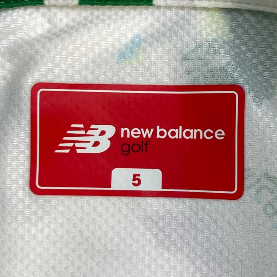 NEW BALANCE GOLF ニューバランス 半袖ポロシャツ 総柄 グリーン