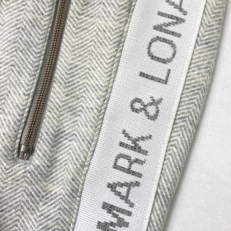 サイズ：48 MARK&amp;LONA マークアンドロナ  ウール混 ストレッチパンツ 総柄 グレー系 [240101435592] ゴルフウェア メンズ ストスト サイズ：48 MARK&LONA マークアンドロナ ウール混 ストレッチ