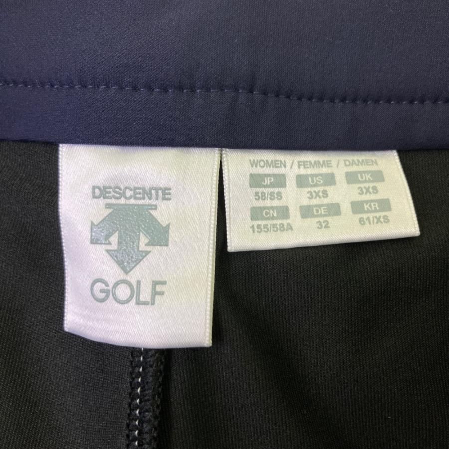 サイズ：SS DESCENTE GOLF デサントゴルフ  インナー付 切替 スカート  ネイビー系 [240101435627] ゴルフウェア レディース ストスト DESCENTE GOLF デサントゴルフ インナー付 切替 スカート ネイビー系