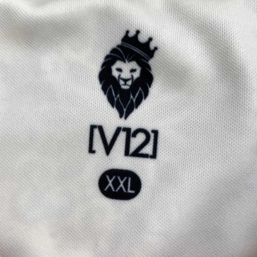 V12（ヴィ・トゥエルヴ） 半袖ポロシャツ バンダナ柄 ネイビー系 XXL