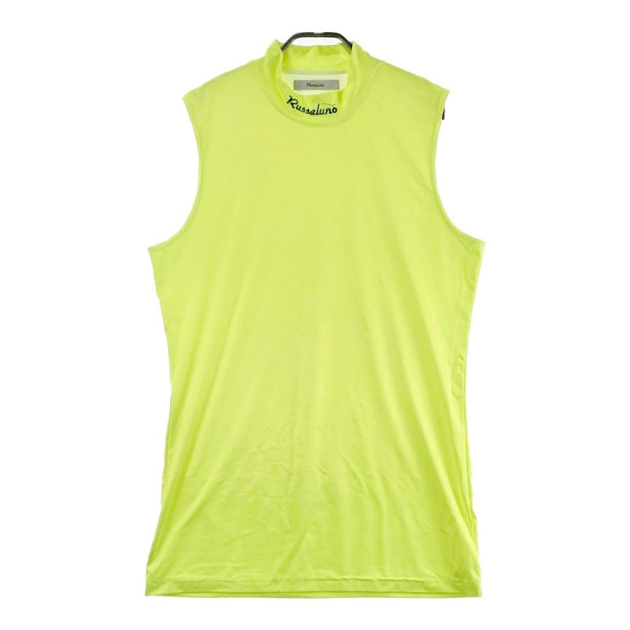サイズ：7 RUSSELUNO ラッセルノ  ハイネック ノースリーブ インナーTシャツ  イエロー系 [240101435919] ゴルフウェア メンズ ストスト RUSSELUNO ラッセルノ ハイネック ノースリーブ インナーTシャツ