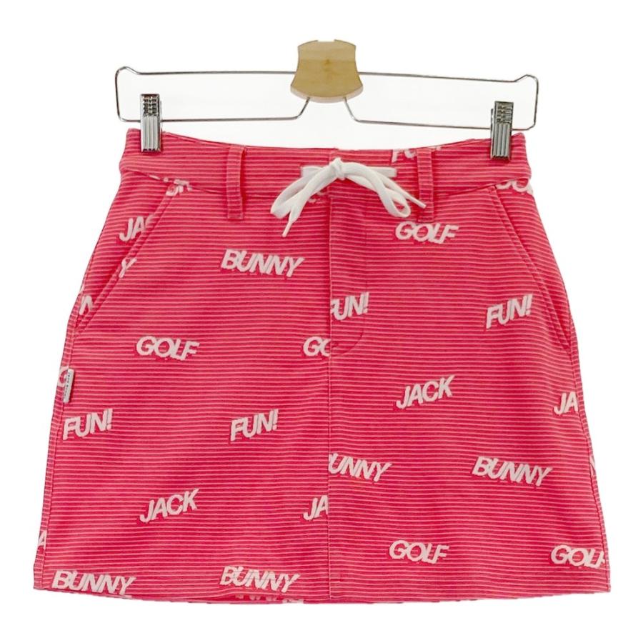 ジャックバニー　Jack Bunny スカート　総柄　インナー付き　1 JACK BUNNY ジャックバニー インナー付き スカート 総柄 ピンク系 0