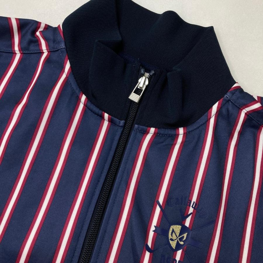 CALLAWAY キャロウェイ ジップジャケット 裏微起毛 ストライプ柄