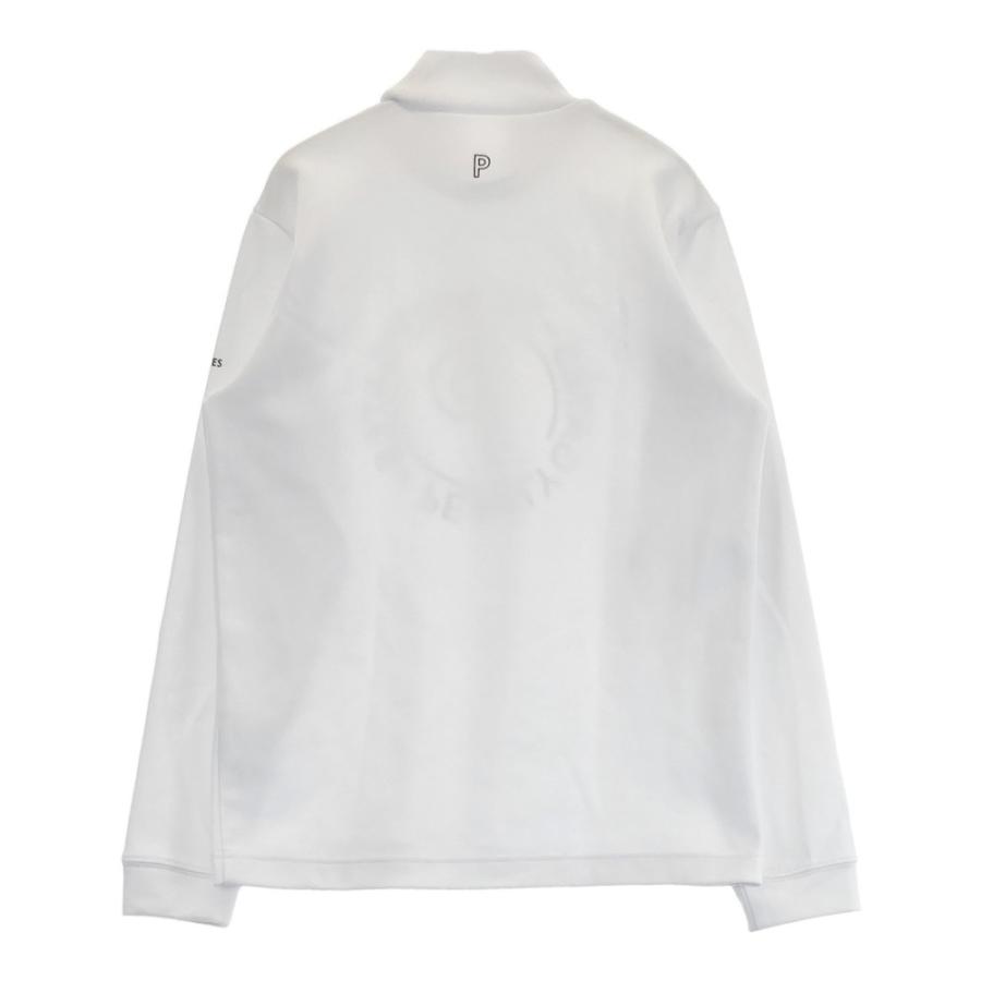 サイズ：5 PEARLY GATES パーリーゲイツ 2023年モデル モックネック 長袖Tシャツ プリント  ホワイト系 [240101436316] ゴルフウェア メンズ ストスト PEARLY GATES パーリーゲイツ 2023年モデル モックネック 長袖T