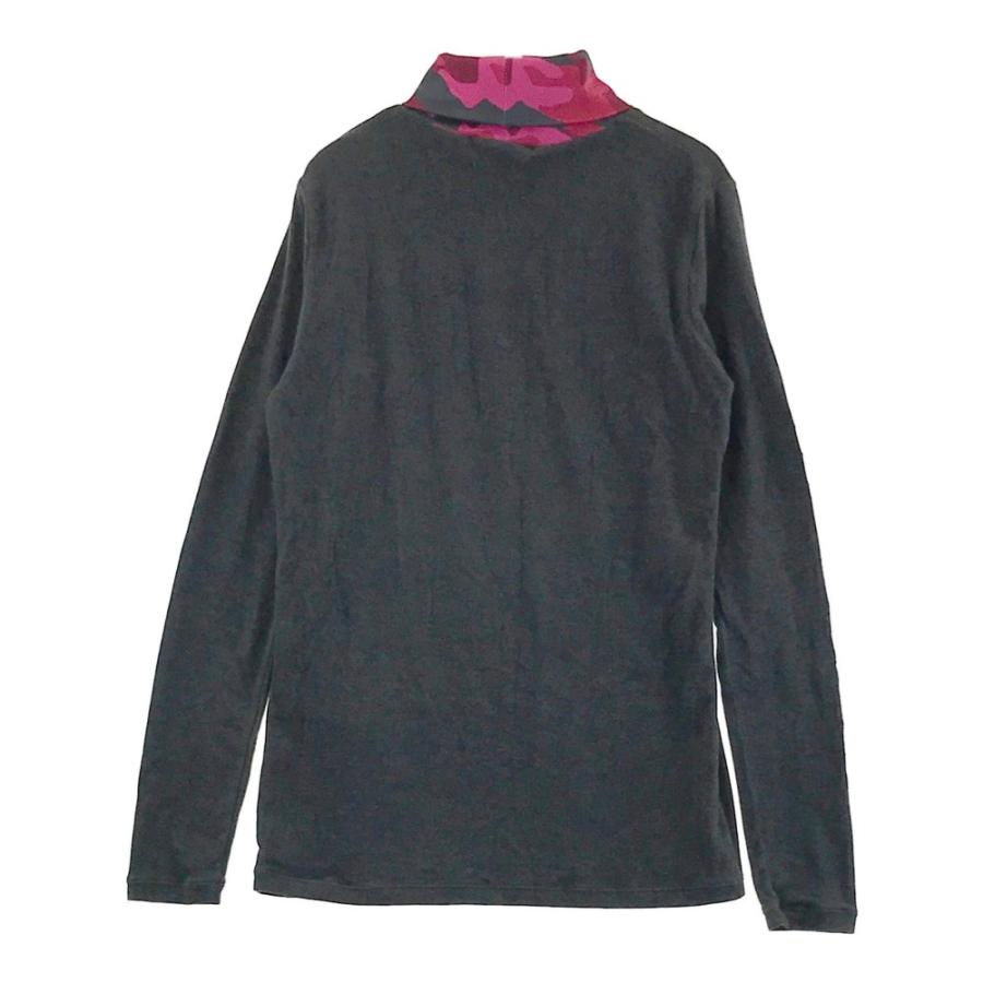 サイズ：38 MARK&LONA マークアンドロナ  ハイネック長袖Tシャツ カモフラ柄 グレー系 [240101436691] ゴルフウェア レディース ストスト MARK&LONA マークアンドロナ ハイネック長袖Tシャツ カモフラ柄