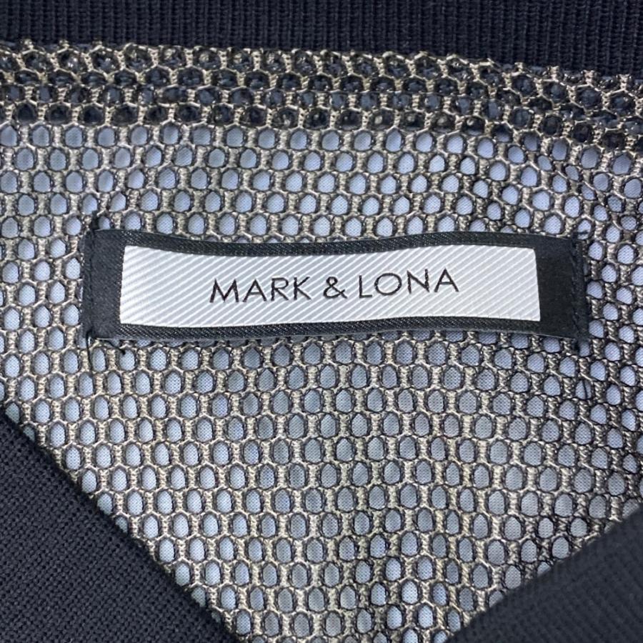 サイズ：48 MARK&amp;LONA マークアンドロナ  裏メッシュ ジップジャケット 総柄 ブラック系 [240101436903] ゴルフウェア メンズ ストスト MARK&LONA マークアンドロナ 裏メッシュ ジップジャケット 総柄