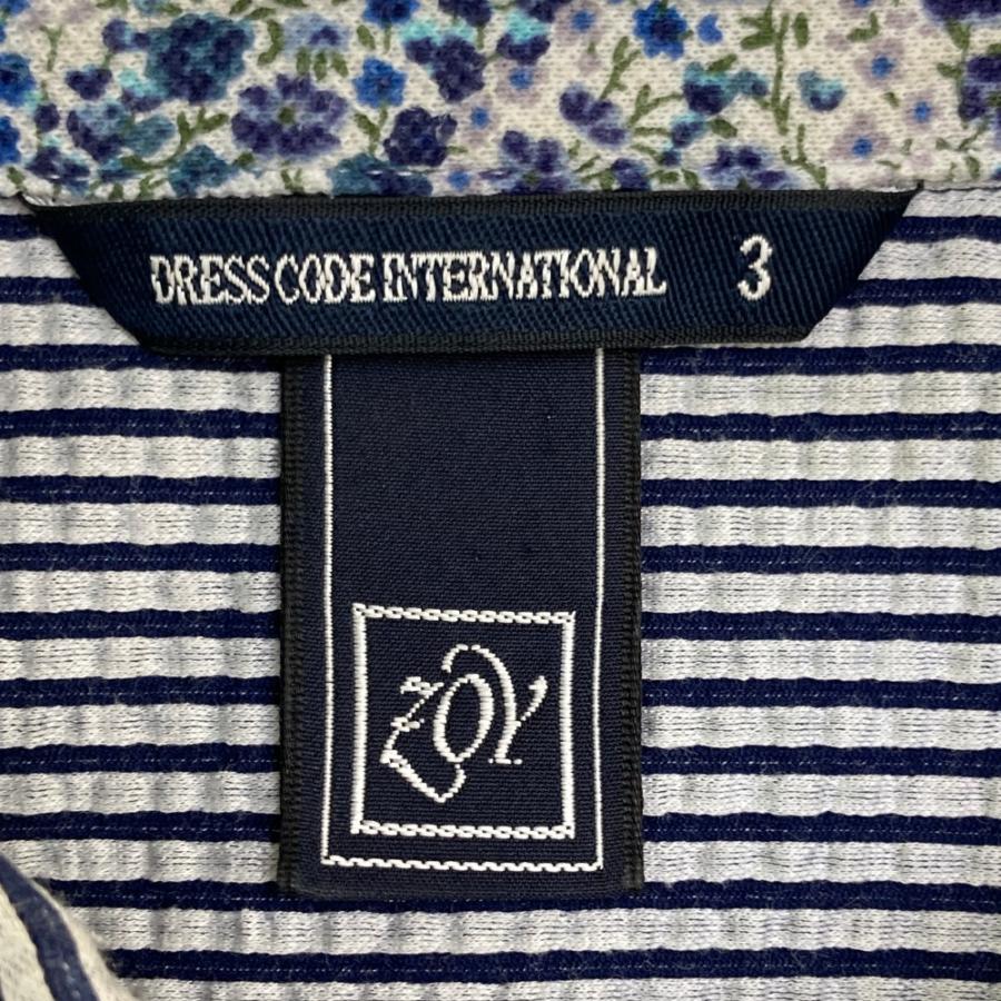 【美品】ZOY ゾーイ シアサッカーボタンダウンシャツ 刺繍ロゴ 刻印ボタン 2 ZOY ゾーイ シアサッカー 半袖ポロシャツ ボタンダウン ストライプ柄