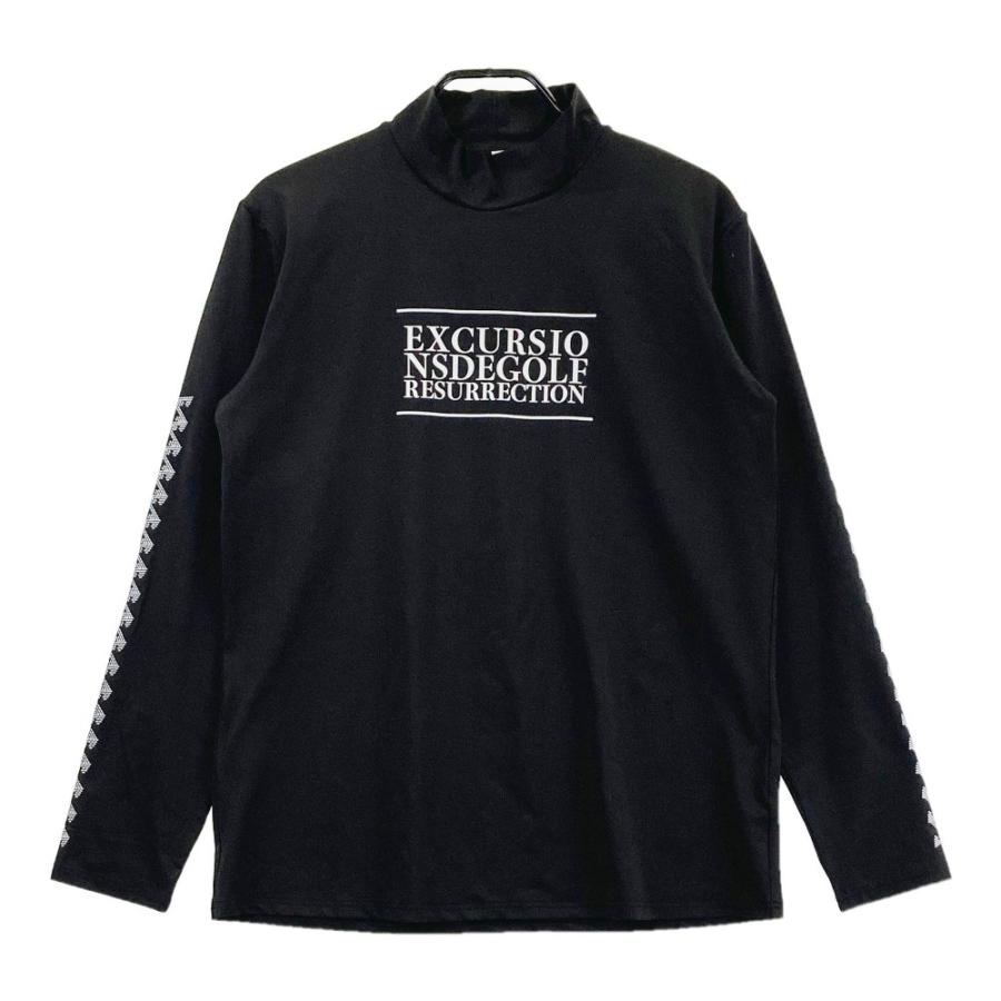 サイズ：XL RESURRECTION レザレクション  ハイネック 長袖Tシャツ  ブラック系 [240101437633] ゴルフウェア メンズ ストスト RESURRECTION レザレクション ハイネック 長袖Tシャツ ブラック