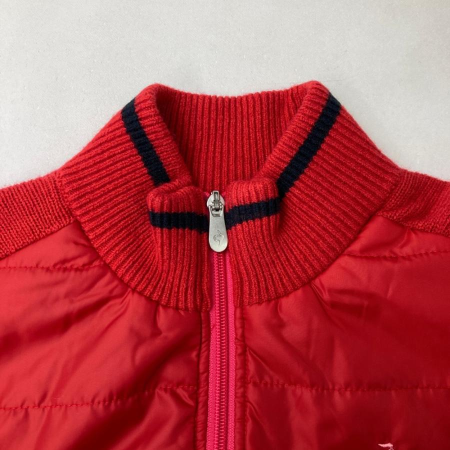サイズ：L LE COQ GOLF ルコックゴルフ  中綿切替 ニット ジップジャケット  レッド系 [240101438036] ゴルフウェア レディース ストスト LE COQ GOLF ルコックゴルフ 中綿切替 ニット ジップジャケット レッド