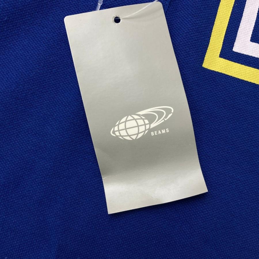 サイズ：XS BEAMS GOLF ビームスゴルフ  ロゴプリント 半袖ポロシャツ  ブルー系 [240101438439] ゴルフウェア レディース ストスト BEAMS GOLF（ビームス ゴルフ） 【新品】BEAMS GOLF ロゴプリント 半袖