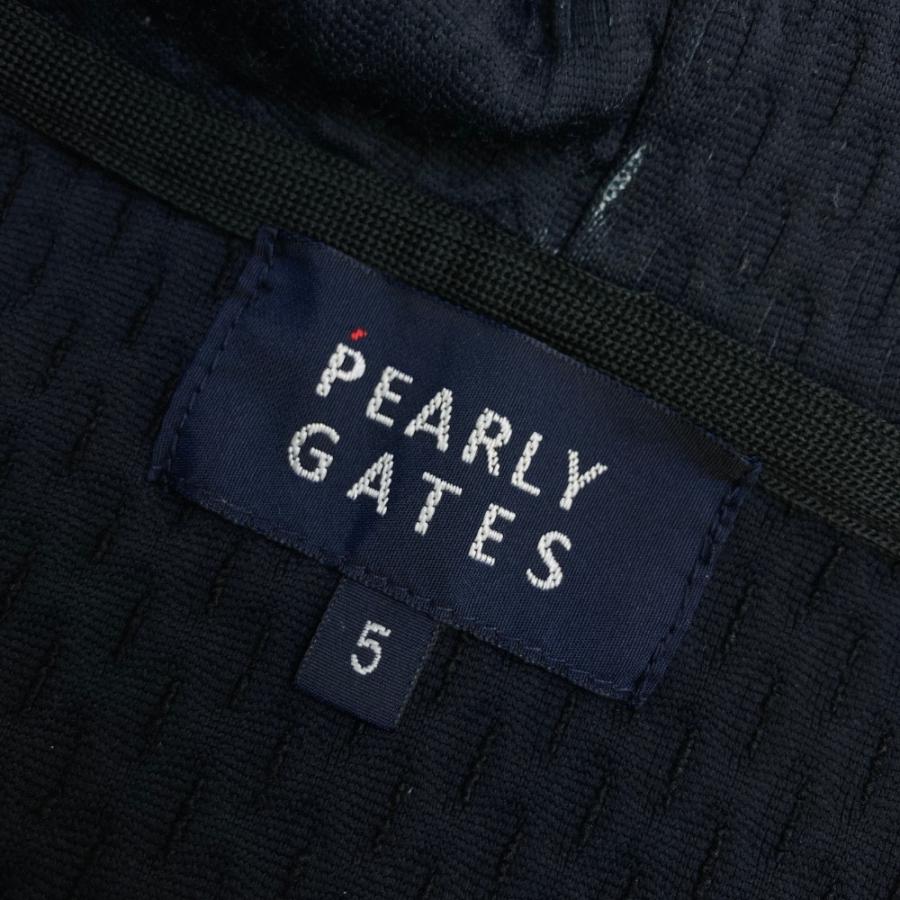 サイズ：5 PEARLY GATES パーリーゲイツ 2022年 スウェット ジップパーカー  ネイビー系 [240101438530] ゴルフウェア メンズ ストスト PEARLY GATES（パーリーゲイツ） 2022年 スウェット ジップパーカー