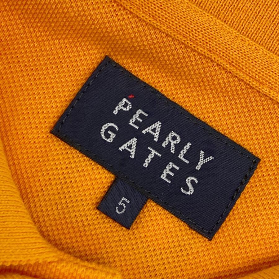 PEARLY GATES パーリーゲイツ 2023年 半袖ポロシャツ Pワッペン  オレンジ系 5 ゴルフウェア メンズの画像