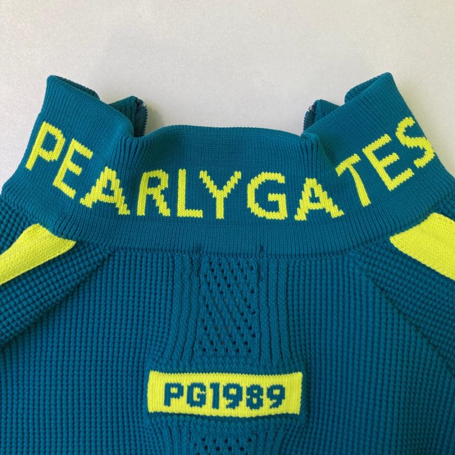 【美品】PEARLY GATES パーリーゲイツ 長袖ニットブルゾン サイズ5 PEARLY GATES パーリーゲイツ メンズジャケット ブラック サイズ5