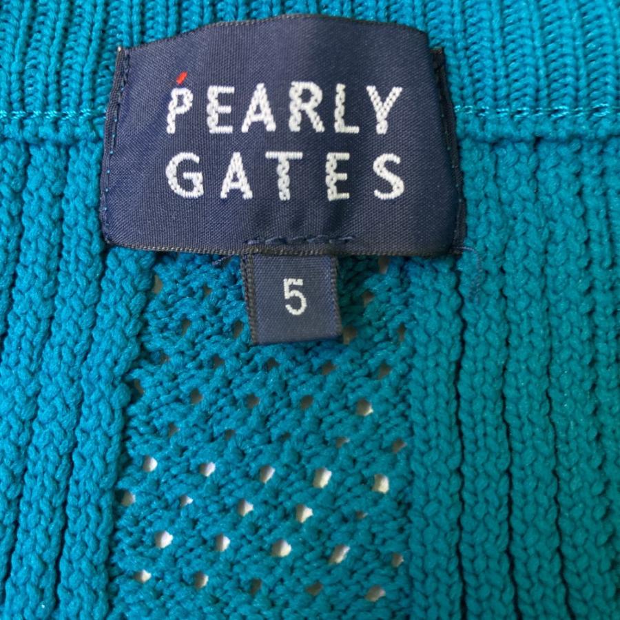 新品 パーリーゲイツ ウールカシミヤ ハイネックニット(5)サイズL/青 PEARLY GATES パーリーゲイツ 長袖ニットジャケット ブルー系 5 ゴルフ