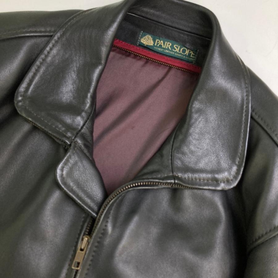 PAIR SLOPE ペアスロープ レザージャケット ブラック系 L バイクウェア