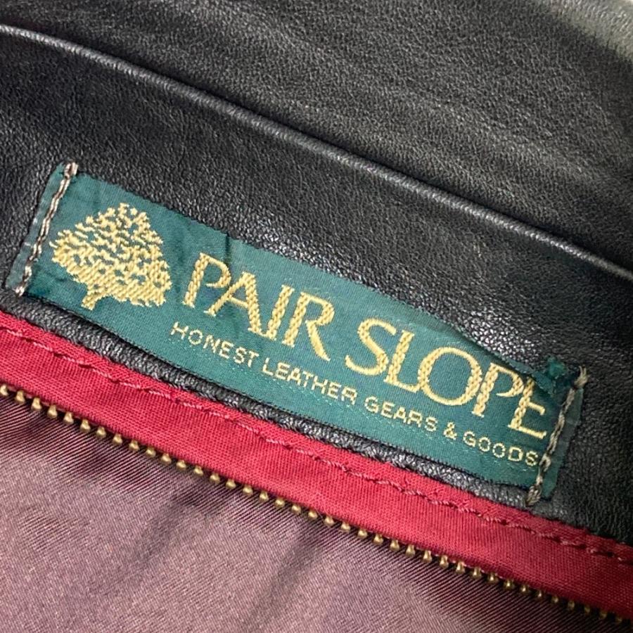 PAIR SLOPE ペアスロープ レザージャケット ブラック系 L バイクウェア