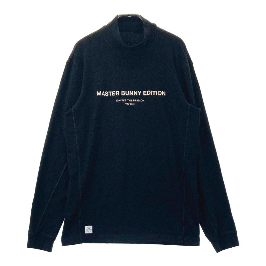 サイズ：5 MASTER BUNNY EDITION マスターバニーエディション 2023年 ハイネック 長袖Tシャツ 微起毛  ブラック系 [240101438984] ゴルフウェア メンズ ストスト MASTER BUNNY EDITION マスターバニーエディション 2023年
