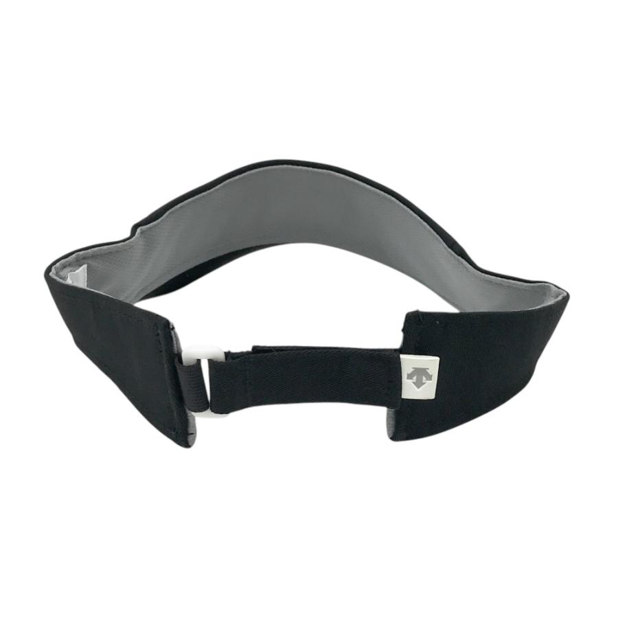 DESCENTE GOLF デサントゴルフ ロゴ刺繍 サンバイザー ブラック