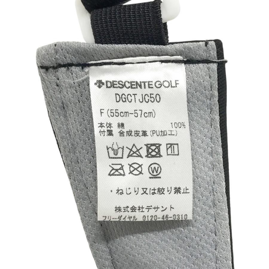 DESCENTE GOLF デサントゴルフ ロゴ刺繍 サンバイザー ブラック