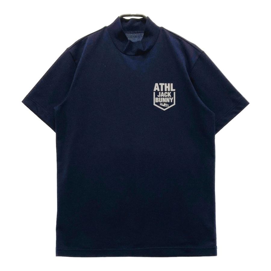 JACK BUNNY ジャックバニー ハイネック 半袖Tシャツ ネイビー系