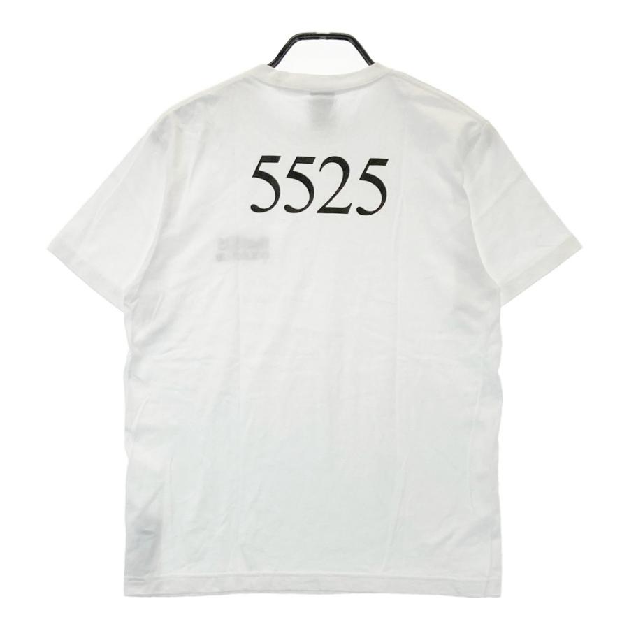 the 5525 ゴーゴーニーゴー 半袖Tシャツ ロゴプリント ホワイト