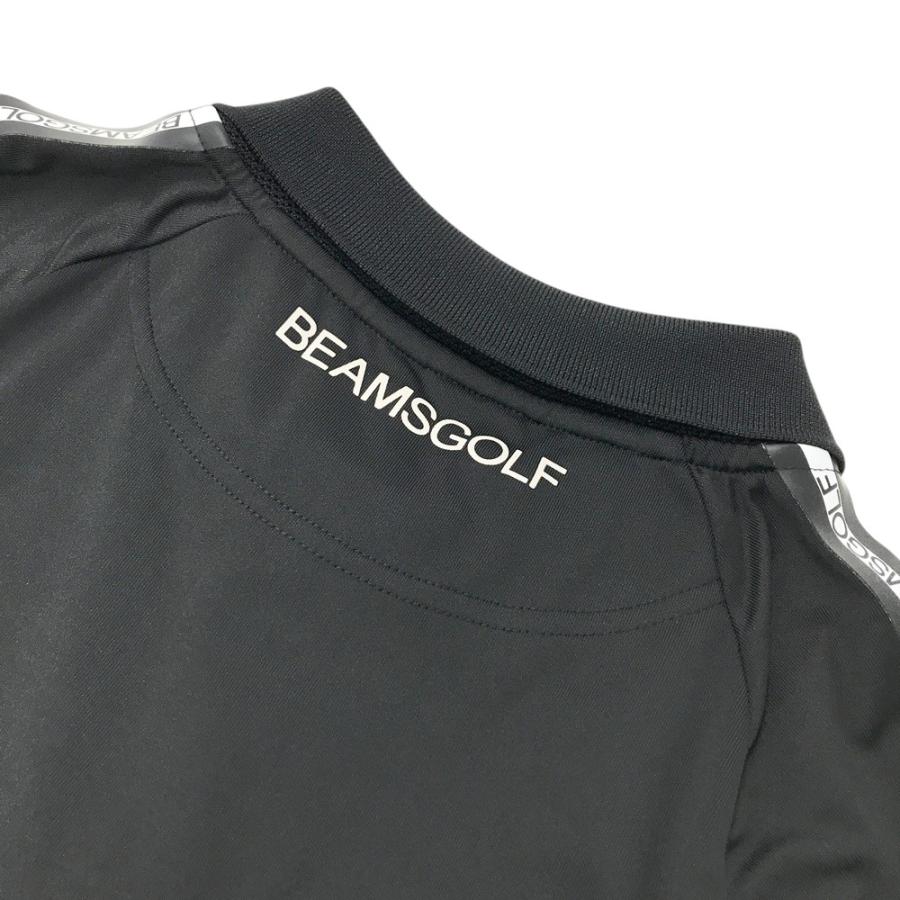 BEAMS GOLF ビームスゴルフ 半袖ポロシャツ ロゴ ブラック系 M