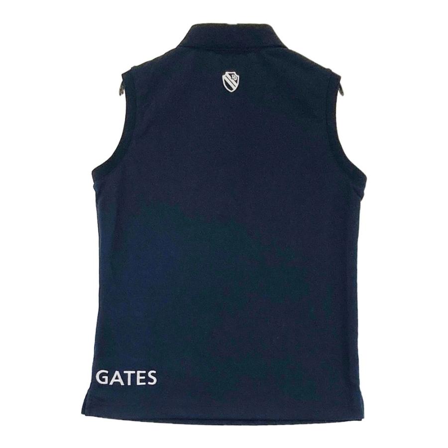 サイズ：0 PEARLY GATES パーリーゲイツ  ノースリーブポロシャツ ワッペン  ネイビー系 [240101440032] ゴルフウェア レディース ストスト PEARLY GATES パーリーゲイツ ノースリーブポロシャツ ワッペン