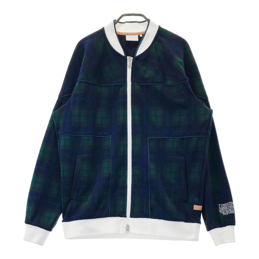 サイズ：M TAYLOR MADE テーラーメイド ×UNITED ARROWS ; ジップ ジャケット チェック柄 ネイビー系 [240101440611] ゴルフウェア メンズ ストスト TAYLOR MADE テーラーメイド ×UNITED ARROWS ; ジップ