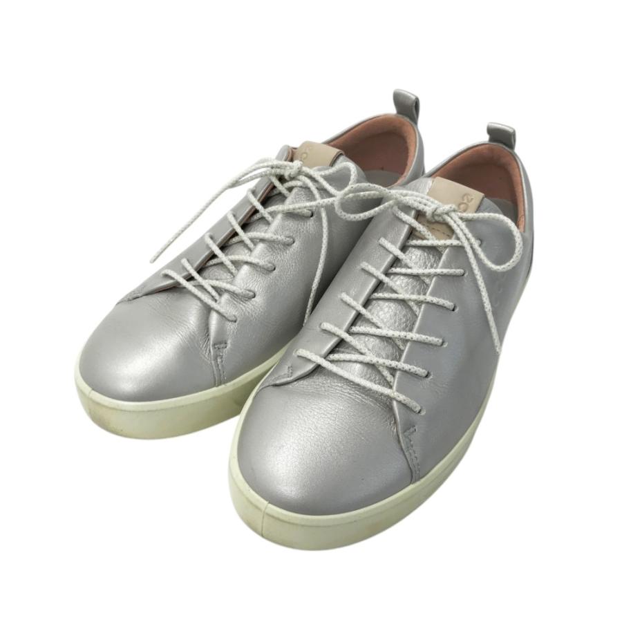 ecco エコー スパイクレスゴルフシューズ シルバー系 38 ゴルフ