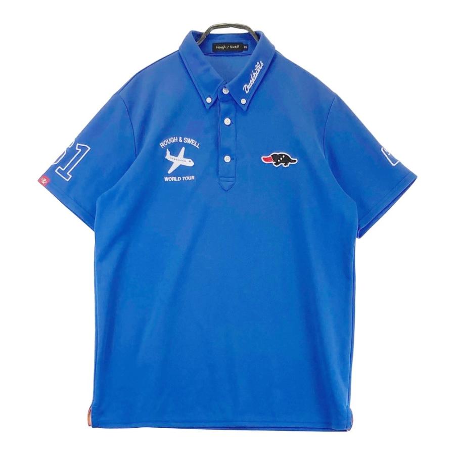 rough&swell ラフアンドスウェル 半袖ポロシャツ 刺繍 ロゴ M