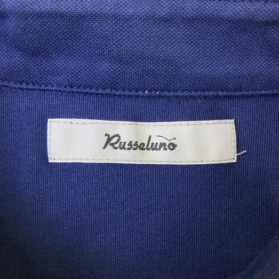 RUSSELUNO ラッセルノ 半袖ポロシャツ ボタンダウン ルチャ バラ刺繍