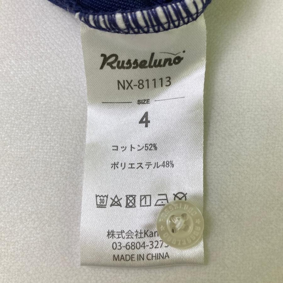 RUSSELUNO ラッセルノ 半袖ポロシャツ ボタンダウン ルチャ バラ刺繍