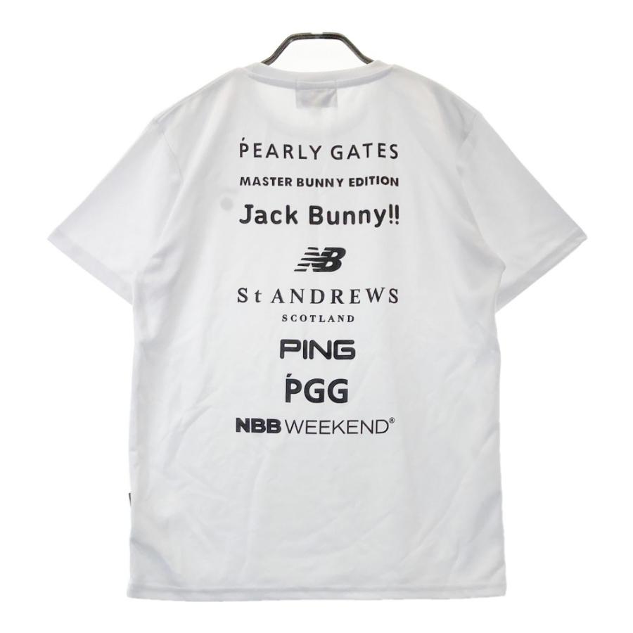 サイズ：5 PEARLY GATES パーリーゲイツ 2023年モデル the HOUSE 半袖Tシャツ 限定  ホワイト系 [240101441395] ゴルフウェア メンズ ストスト PEARLY GATES パーリーゲイツ 2023年モデル the HOUSE 半袖T