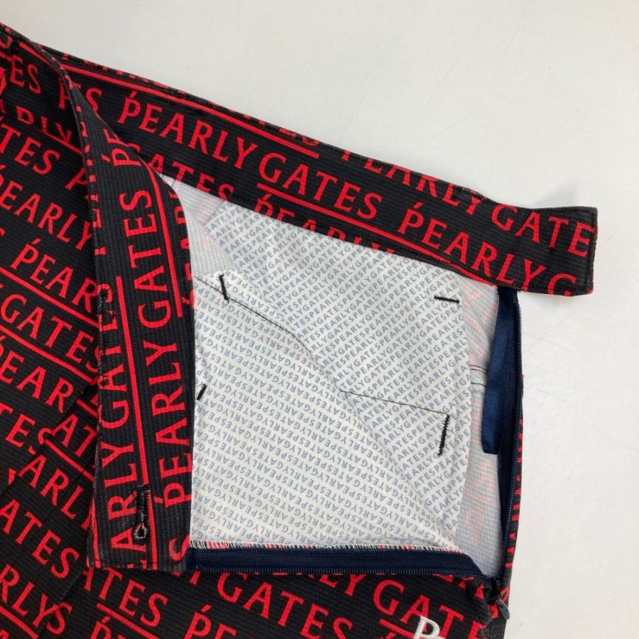PEARLY GATES パーリーゲイツ ストレッチスカート ロゴ 総柄 ネイビー