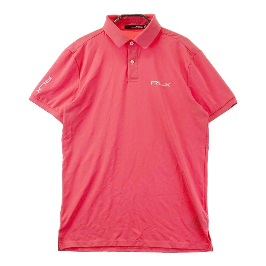 【希少・新品未使用】 Ralph Lauren RLX ゴルフシャツ オレンジ RLX ラルフローレン ロゴプリント 半袖ポロシャツ オレンジ系 S