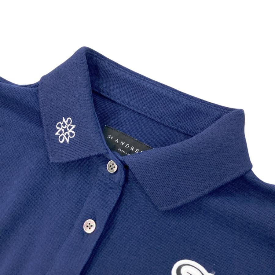 ST ANDREWS セントアンドリュース 半袖ポロシャツ ネイビー系 M ゴルフ