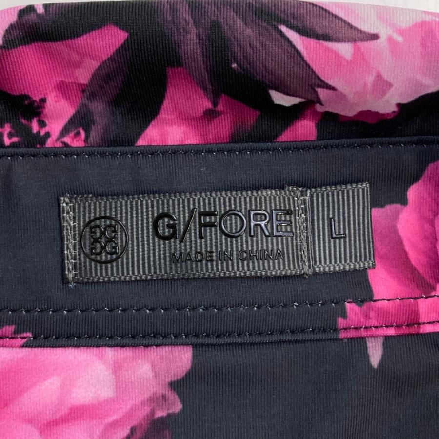 G/FORE（ジーフォア） 半袖ポロシャツ 花柄 ピンク系 L ゴルフウェア