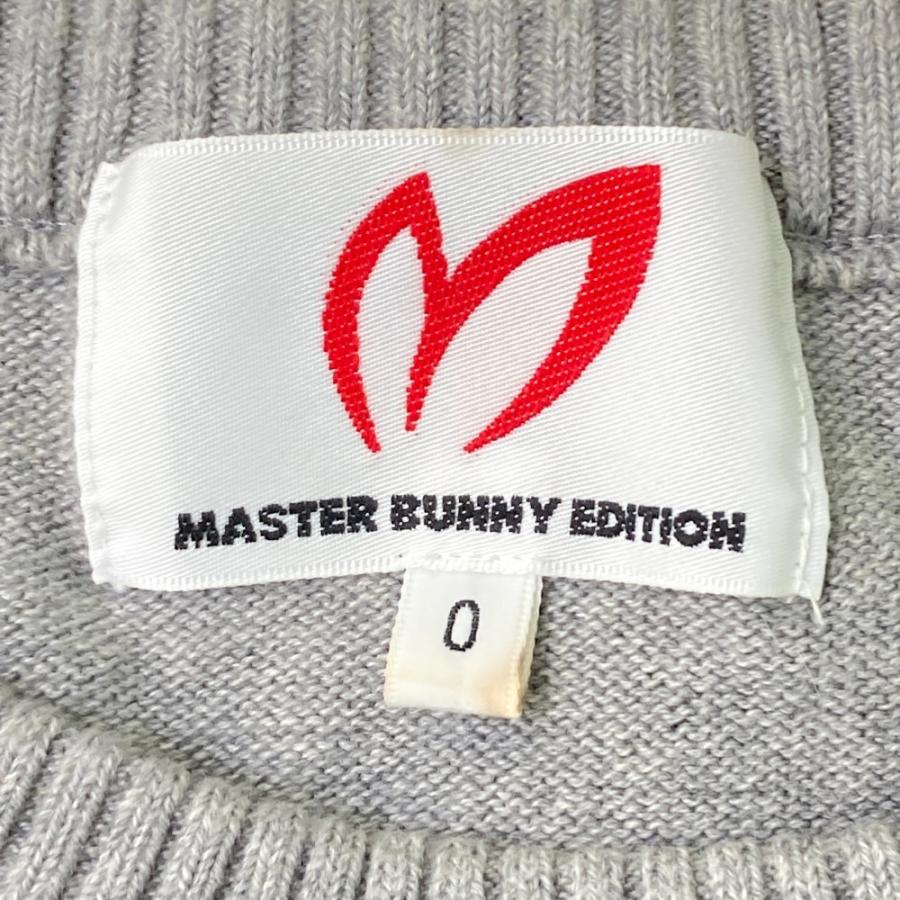 サイズ：0 MASTER BUNNY EDITION マスターバニーエディション  カシミヤ コットン ニットセーター  グレー系 [240101442044] ゴルフウェア レディース ストスト MASTER BUNNY EDITION（マスターバニーエディション） カシミヤ