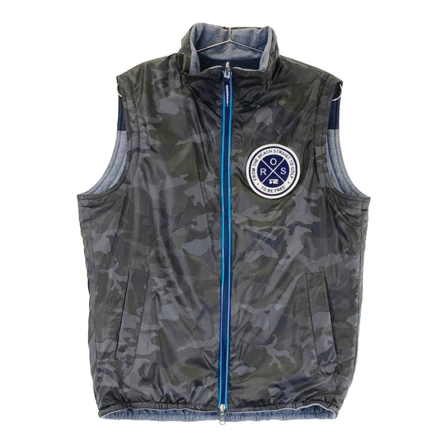 ロサーセン（rosasen）ゴルフウェア ベスト Lサイズ　リバージブル ROSASEN ロサーセン リバーシブル中綿ベスト ブルー系 L ゴルフ