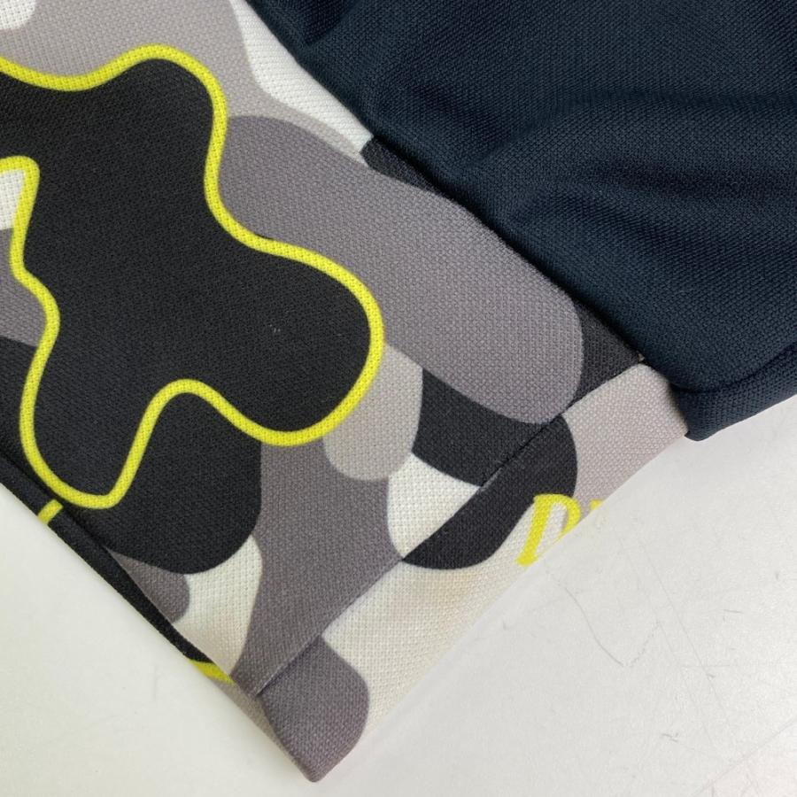 サイズ：3 DANCE WITH DRAGON ダンスウィズドラゴン  ハーフジップ 長袖Tシャツ 切替迷彩 カモフラ柄 ブラック系 [240101442624] ゴルフウェア メンズ ストスト サイズ：3 DANCE WITH DRAGON ダンスウィズドラゴン ハーフ