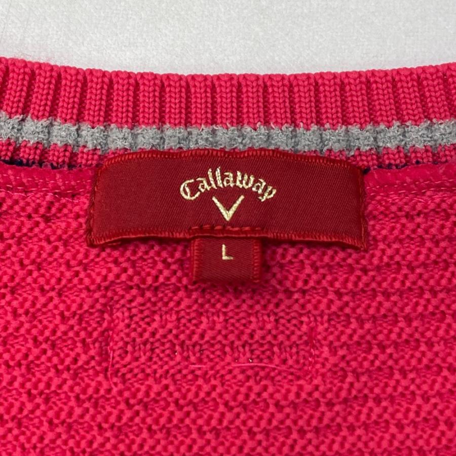サイズ：L CALLAWAY キャロウェイ  ニットベスト  ピンク系 [240101442908] ゴルフウェア メンズ ストスト 楽天市場】CALLAWAY キャロウェイ ニットベスト ピンク系 L