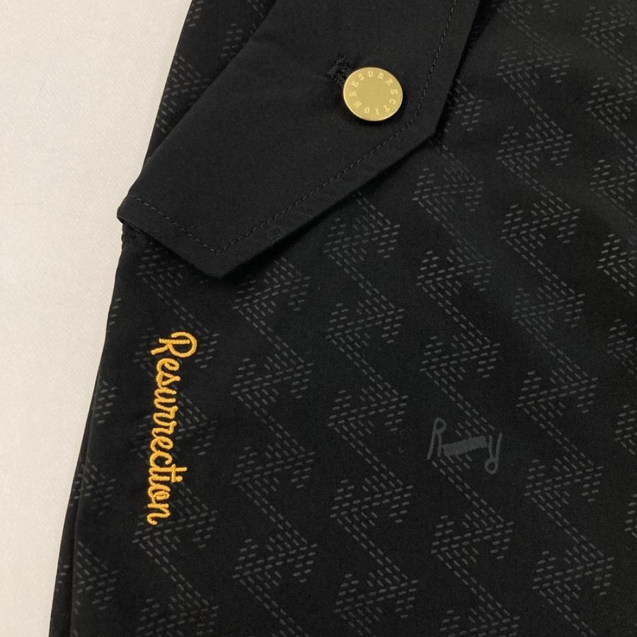 【新品】レザレクション　ゴルフ　レディース　スカート黒　Mサイズ 新品】RESURRECTION レザレクション スカート 総柄 ブラック系 M