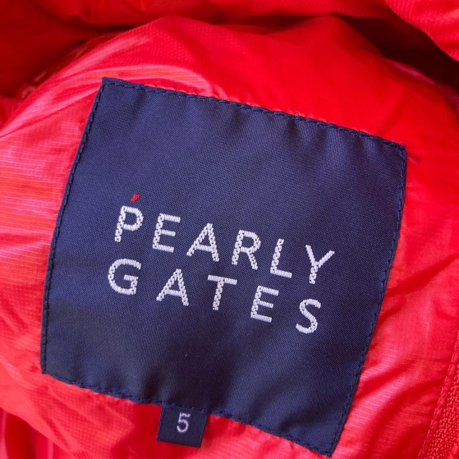 PEARLY GATES ダウンジャケット ゴルフ ジップ サイズ5 PEARLY GATES（パーリーゲイツ） ダウンジャケット ネイビー×黒 一部