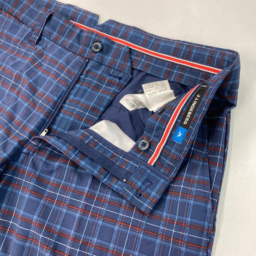 未使用 J.LINDEBERG ゴルフパンツ チェック柄 メンズ31/34 J.LINDEBERG ジェイリンドバーグ ストレッチパンツ チェック柄